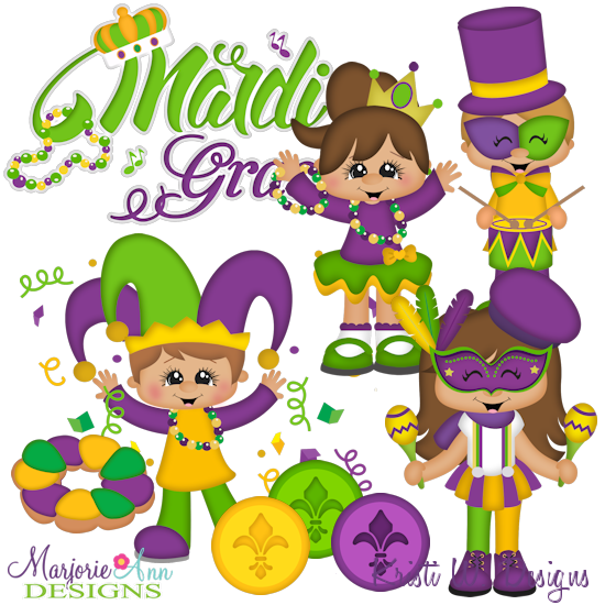 Happy Mardi Gras SVG Cutting Files Includes Clipart - Click Image to Close